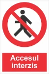 indicator ssm de interzicere - dreptunghiular - accesul interzis om