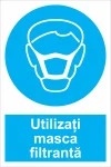 indicator ssm de obligativitate - dreptunghiular - utilizati masca filtranta