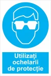indicator ssm de obligativitate - dreptunghiular - utilizati ochelari de protectie