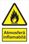 indicator ssm de pericol - dreptunghiular - atmosfera inflamabila