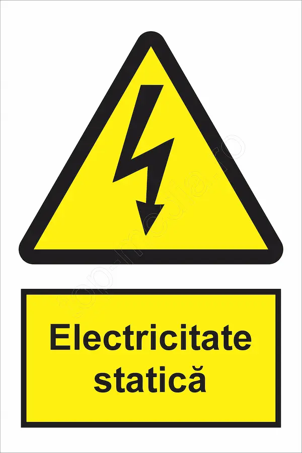 indicator ssm de pericol - dreptunghiular - electricitate statica