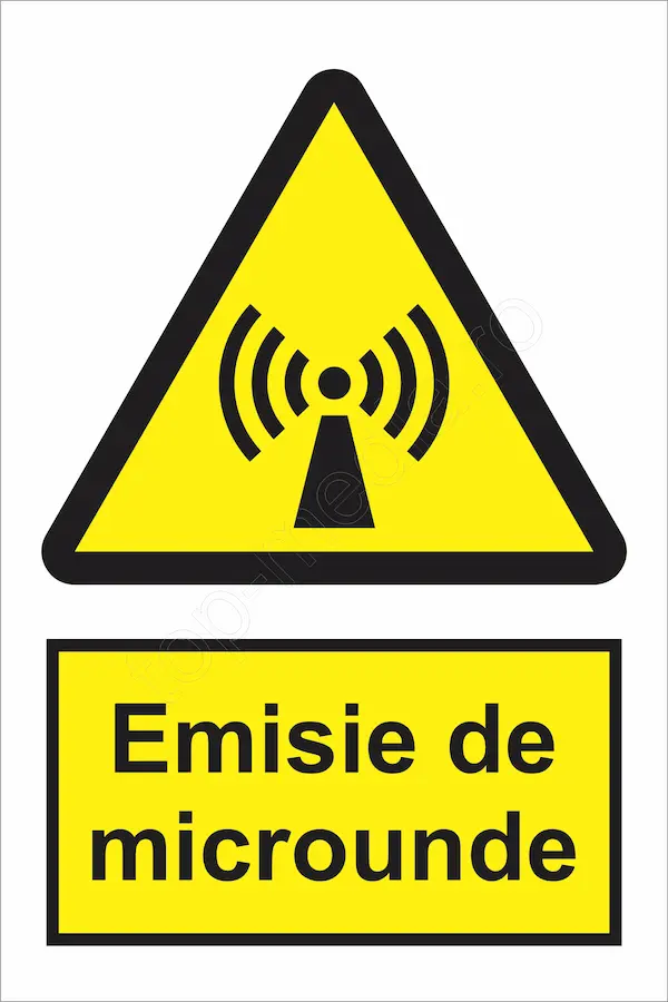 indicator ssm de pericol - dreptunghiular - emisie de microunde