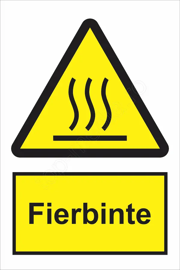 indicator ssm de pericol - dreptunghiular - fierbinte
