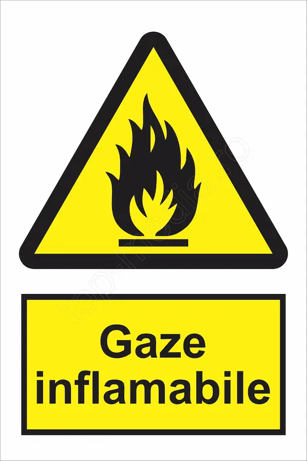 indicator ssm de pericol - dreptunghiular - gaze inflamabile