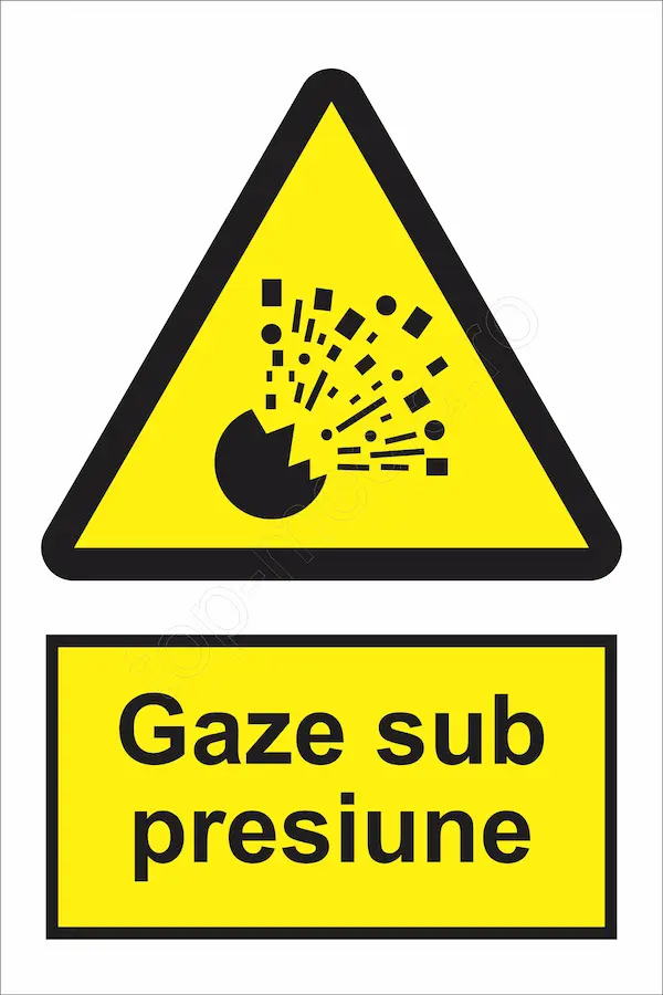 indicator ssm de pericol - dreptunghiular gaze sub presiune