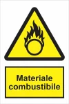 indicator ssm de pericol - dreptunghiular - materiale combustibile