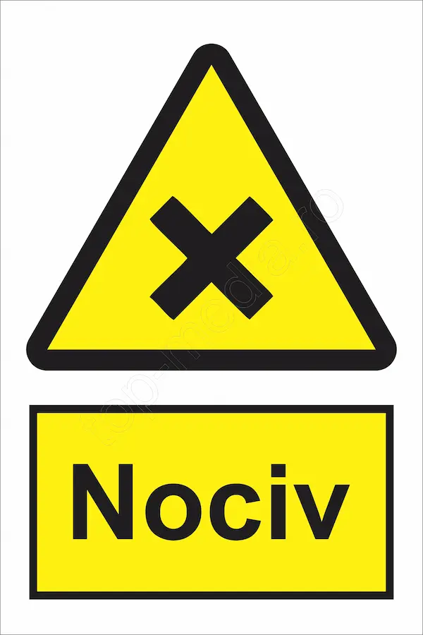 indicator ssm de pericol - dreptunghiular - nociv