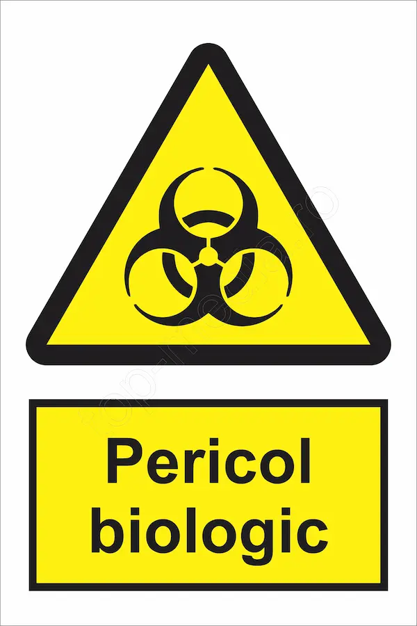 indicator ssm de pericol - dreptunghiular - pericol biologic