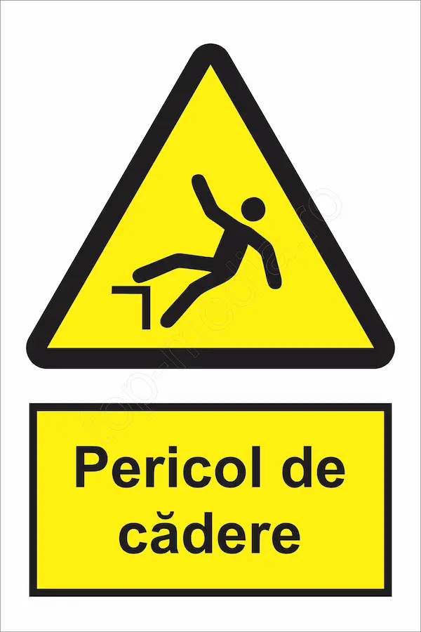 indicator ssm de pericol - dreptunghiular - pericol de cadere