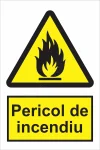 indicator ssm de pericol - dreptunghiular - pericol de incendiu