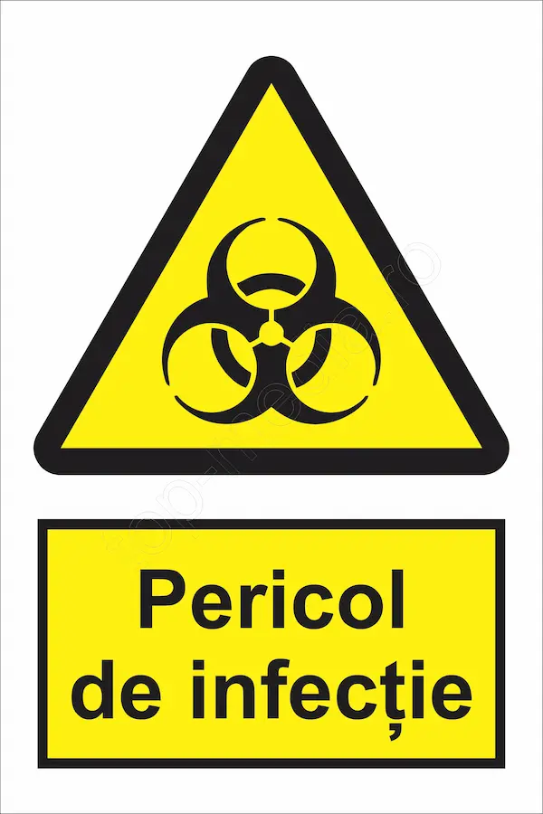 indicator ssm de pericol - dreptunghiular - pericol de infectie