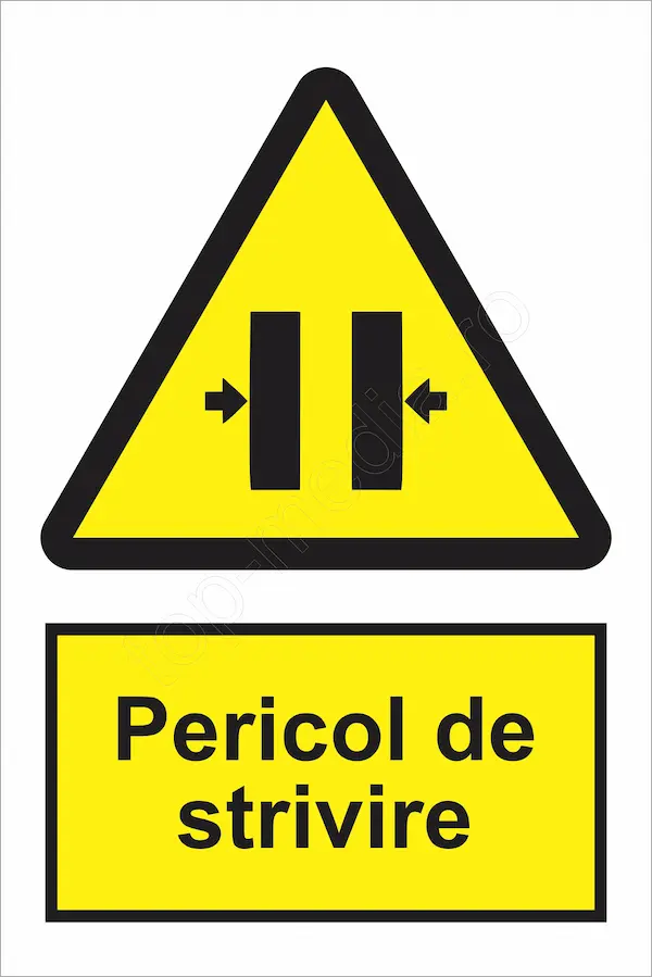 indicator ssm de pericol - dreptunghiular - pericol de strivire