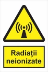 indicator ssm de pericol - dreptunghiular - radiatii neionizate