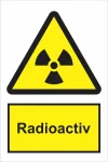 indicator ssm de pericol - dreptunghiular - radioactiv