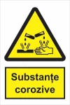 indicator ssm de pericol - dreptunghiular - substante corozive