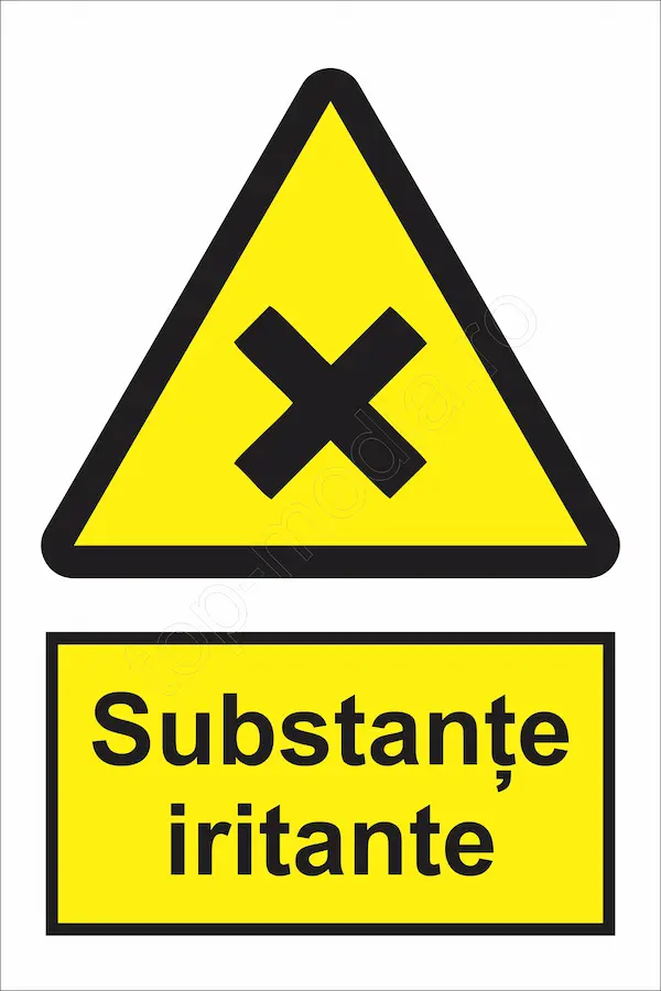 indicator ssm de pericol - dreptunghiular - substante iritante