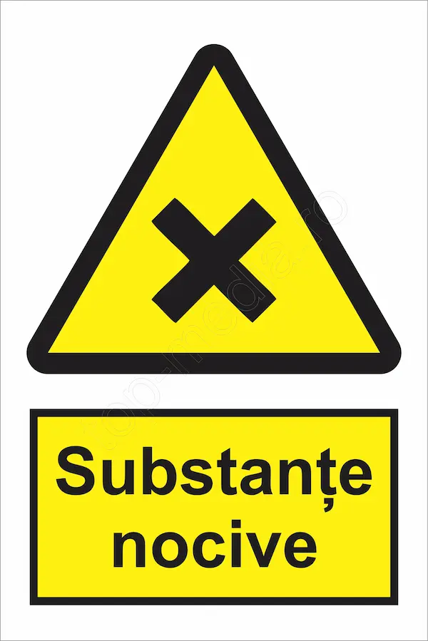 indicator ssm de pericol - dreptunghiular - substante nocive