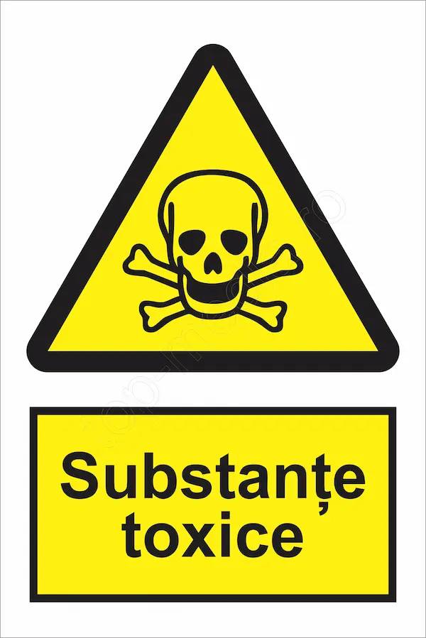indicator ssm de pericol - dreptunghiular - substante toxice