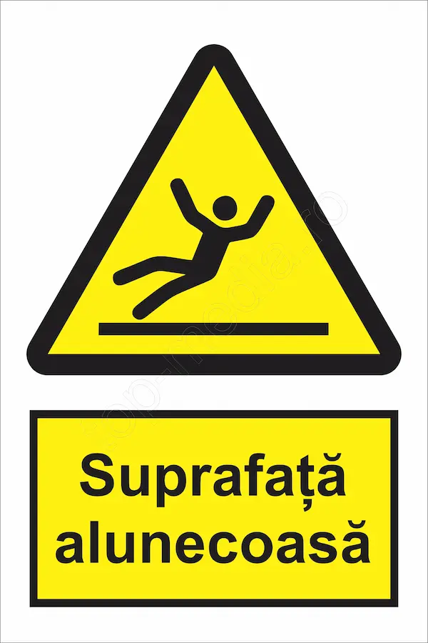 indicator ssm de pericol - dreptunghiular - suprafata alunecoasa