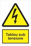 indicator ssm de pericol - dreptunghiular - tablou sub tensiune