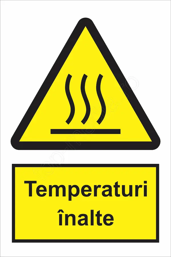 indicator ssm de pericol - dreptunghiular - temperaturi inalte