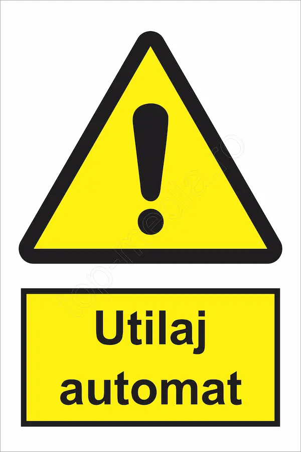 indicator ssm de pericol - dreptunghiular - utilaj automat