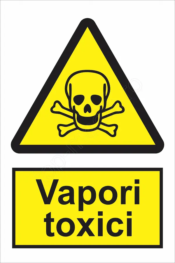 indicator ssm de pericol - dreptunghiular - vapori toxici
