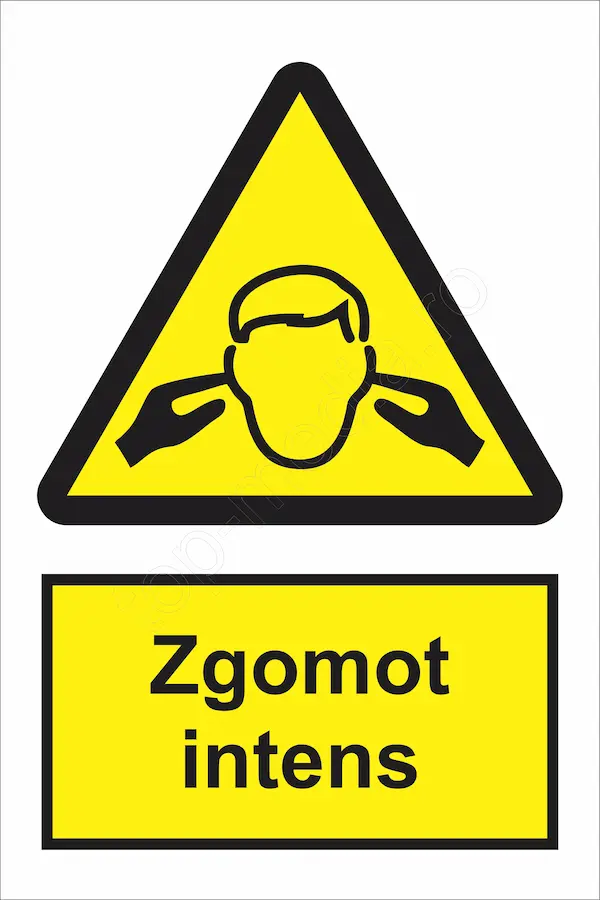 indicator ssm de pericol - dreptunghiular - zgomot intens